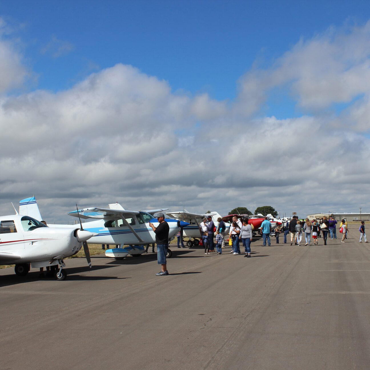 Parked General Aviation personal aircraft on apron